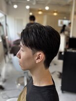 メンズカット バイ ソイクフ(メンズカット by SOY-KUFU)&nbsp;マッシュセンターパート短髪曲がる縮毛矯正