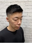 スキンフェードかき上げアップバング！