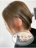 イヤリングカラー×ピンクベージュ