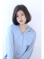 オーロ 緑地公園店(ORO)&nbsp;ローライトココアブラウン大人かわいいゆるふわシアーカラーボブ