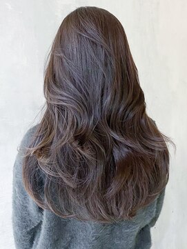 アイティーバイアルバム 松戸店(IT by ALBUM) ダークオリーブレイヤーカット_セクションカラー_ba389481