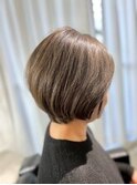 30代40代50代×グレージュカラー白髪ぼかし×小顔ショート代官山