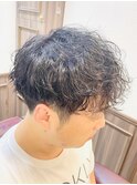 韓国マッシュ/ダークアッシュ/ニュアンスパーマ/スペインカール
