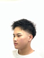 レオンOK&nbsp;メンズアップバングベリーショート刈上げ01