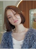 20代30代大人かわいい小顔くびれレイヤーカット韓国レイヤーボブ