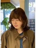 ミディアムレイヤー×ゆるめパーマ