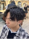メンズパーマ 波巻きスパイラルパーマ 横浜