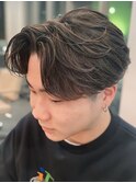 奈良men'sメンズ長めフェザーショートフェザーパーマ