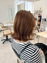 フルールバイアヴァンスクロス(Flulu by avance. cross)&nbsp;ボブスタイル、東梅田、オレンジカラー