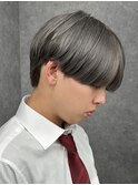 マッシュブリーチハイトーンハイライトスパイラルツーブロック
