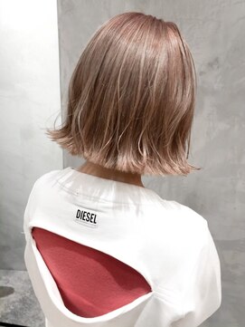 ギークス(GEEKS) 【GEEKS渋谷】ミルクティーブラウン/くびれボブ/レイヤーボブ/秋