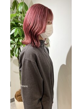 ラ ミュウ 八王子(LA.MIU) ボブ　ピンク　レッド　くびれヘア【八王子/八王子駅北口】