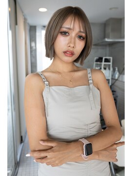 ホロン 池袋(HOLON) 池袋美容室HOLON【くびれボブ/っミルクティーベージュ】