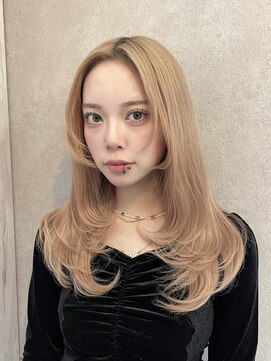 ルームバイシー 新宿(Loom. by Sea) □ミディアム×暗めカラー[髪質改善/フェイスフレーミング