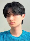 韓国ヘアシースルーマッシュコンマバングセンターパート