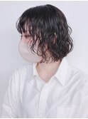 【松戸 テラカド】大人可愛いボブパーマプードルパーマ黒髪