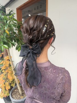 ヘアーラボ ハチ(HAIR LABO HACHI) チュールリボン編みおろし