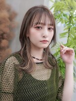 ギークス(GEEKS)&nbsp;【GEEKS渋谷】インナーカラー/セミロングレイヤー/春カラー/小顔
