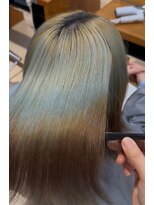 クラップス 上永谷(CLAPS)&nbsp;ブリーチ縮毛矯正ミディアム髪質改善ストレートヘア
