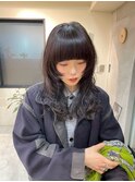 ミルクティーブロンド/ダークブルー/デジタルパーマ/千葉駅