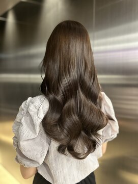 ペレ 原宿(PELE) ダークパープルナチュラルショート夏のヘアアレンジ原宿