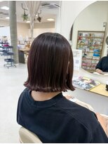 シルエット 美容室 八戸艶カラー ピンクグレージュ