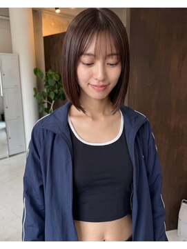 零秒女髪 千里丘店 上品なまとまりの髪質改善艶ボブスタイル艶髪美髪髪質改善カラー