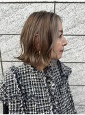やわらかブラウンのミディアム