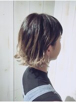 ギャレット 新宿店(Garret)&nbsp;ハイライト/グラデーションカラー/アッシュベージュ/外ハネボブ