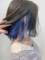 テトヘアー(teto hair)&nbsp;bob(インナーカラー、オーシャンブルー、デザインカラー)