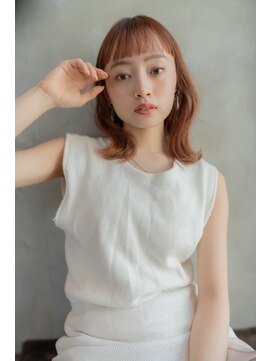 オースティン 門前仲町(AUSTIN) 大人かわいい前髪セシルカットココアブラウンフリンジウェーブ