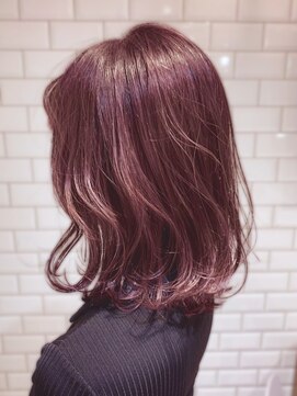 アース 菊名店(HAIR&MAKE EARTH) 20代30代ソフトレイヤーウルフ肩ラインダブルカラーピンクカラー