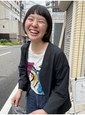 黒髪オン眉ボブがステキなお客様。福岡美容室リルクロカワケンタ