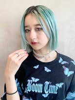 アルバム 銀座(ALBUM GINZA)&nbsp;ストレートボブ_グレージュカラーボブウルフ_49042