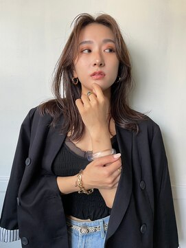 ロフティー 清澄白河(LOFTY) 韓国風ヘア/センターパート/外ハネミディ/清澄白河/錦糸町