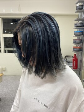 ヘアー アレス(hair ales) ルーツカラー、ダークブルーブラック、ブルーカラー