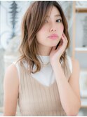 バレイヤージュニュアンスパーマ外国人風ロブh2越谷20代30代40代