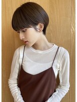 トップヘアスパアンドリゾート 鳴海(TOP HAIR spa&resort) 耳かけも可愛いショートスタイル/アッシュオリーブ/20代30代40代