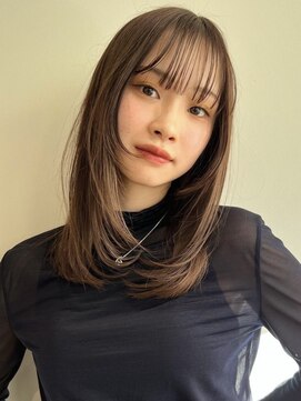 ロンドエニカ 大宮(Lond enika) ウルフアッシュカラーレイヤーロンググレーベージュ[大宮]