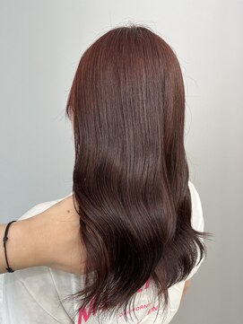 ヘアーアンドビューティーザ エフ(Hair Beauty the F) ボルドー＿暖色系カラー＿ブリーチなし＿Wカラー