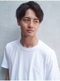 かき上げヘア　ニュアンスマッシュ　サイドパート　ビジネス