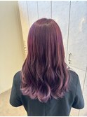 ラベンダーグラデ×ゆるふわロング