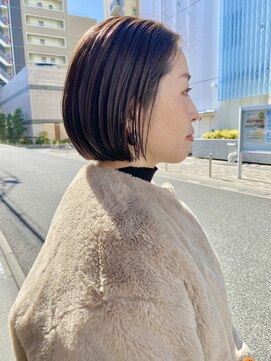 グーム(goom.) 20代30代40代透明感モカブラウンショート×ワンレンミニボブ