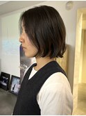 ニュアンスパーマ風ボブ 前髪なし