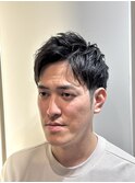 爽やかなアップバングショート