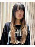 【favori 自由が丘】ブラック×ブリーチカラー
