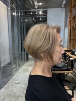 アルトル 池袋2nd(altru)&nbsp;◇大人40代50代60代ショートボブ丸みショート白髪ぼかし