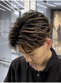 フェザーパーマセンターパートシャドウパーマサーフカール