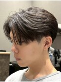 毛流れセンターパートニュアンスパーマカルマヘアメンズパーマ