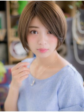 カバーヘア ブリス 川口(COVER HAIR bliss) 斜めバング艶カラー小顔ハンサムショート川口20代30代40代ａ!